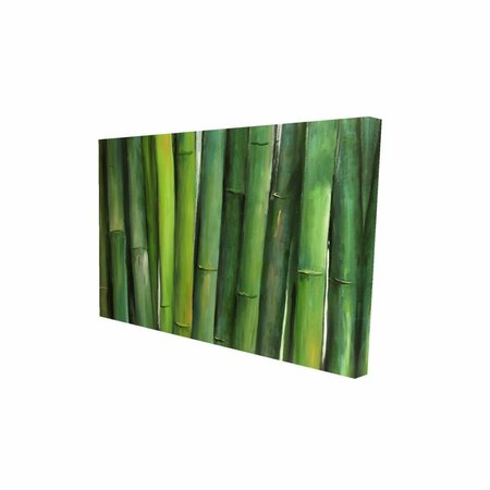 FONDO 12 x 18 in. Green Bamboo-Print on Canvas FO2775357